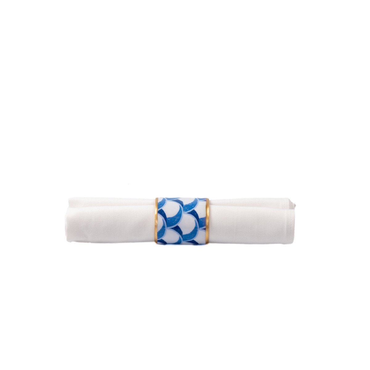 Scales Blue Napkin Rings for Dinnerware, Place Settings, Entertaining (4pk) - Napkin Rings from Jaye's Studio
