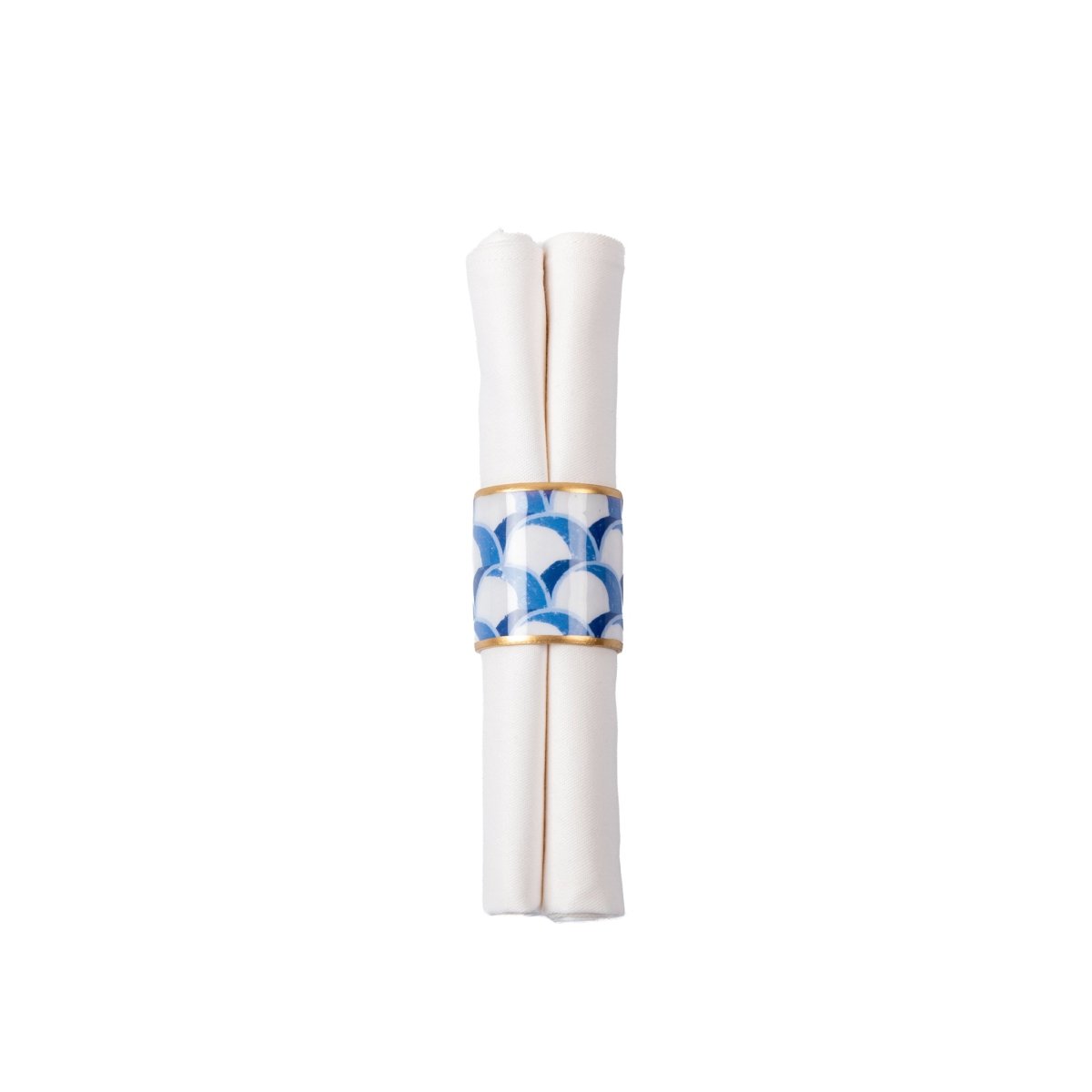 Scales Blue Napkin Rings for Dinnerware, Place Settings, Entertaining (4pk) - Napkin Rings from Jaye's Studio