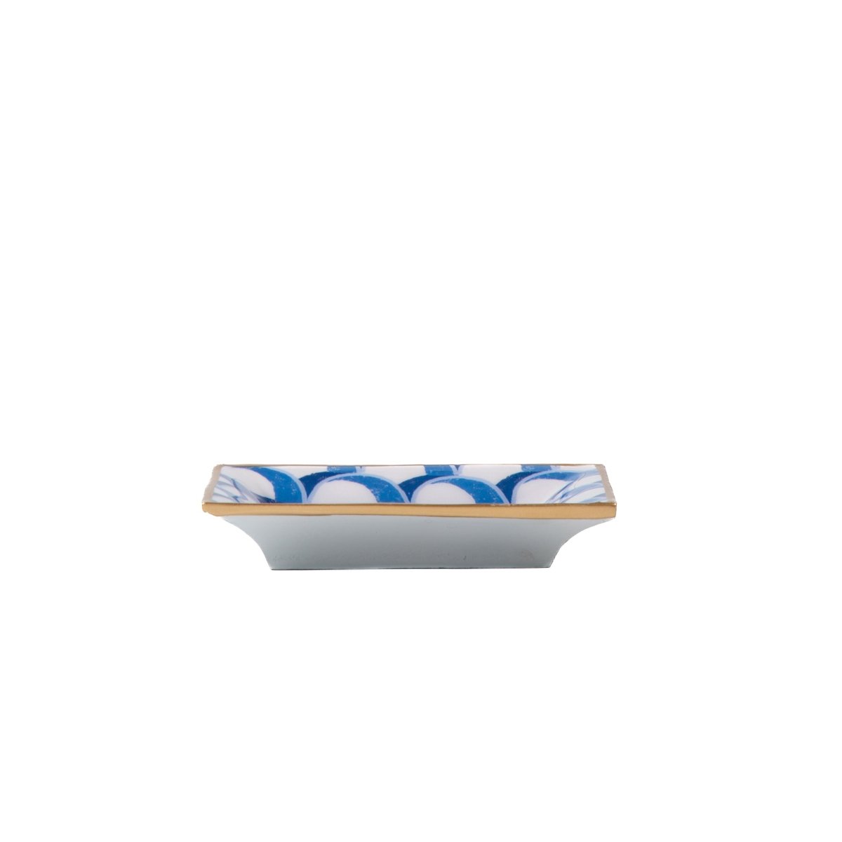 Scales Enameled Blue Rectangle Catch All Tray, Jewelry Tray for Bathroom, Vanity - Decorative Landry Tray - Trinket Trays from Jaye's Studio