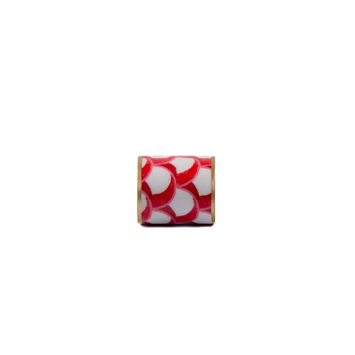 Scales Enameled Red Napkin Rings for Dinnerware, Table Setting, Dinner Party (Pack of 4) - Napkin Rings from Jaye's Studio