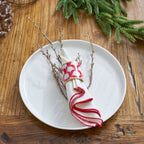 Scales Enameled Red Napkin Rings for Dinnerware, Table Setting, Dinner Party (Pack of 4) - Napkin Rings from Jaye's Studio