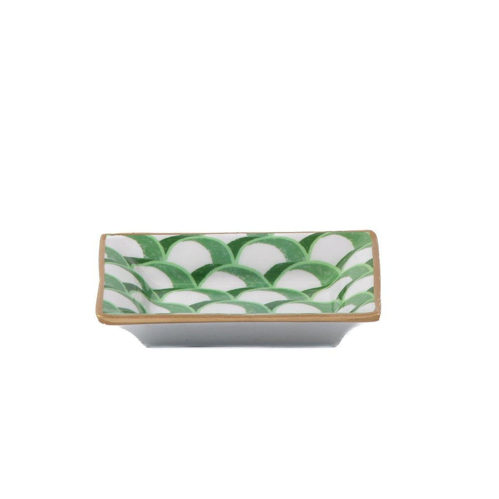 Scales Green Rectangle Catch All Tray, Jewelry Tray for Bathroom, Vanity - Decorative Landry Tray - Trinket Trays from Jaye's Studio