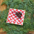Scales Red Enameled Square Decorative Trinket Tray, Catch All Tray, Jewelry Tray for Vanity, Bathroom, Bedside Home Office - Trinket Trays from Jaye's Studio