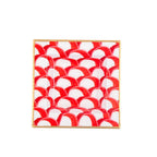 Scales Red Enameled Square Decorative Trinket Tray, Catch All Tray, Jewelry Tray for Vanity, Bathroom, Bedside Home Office - Trinket Trays from Jaye's Studio