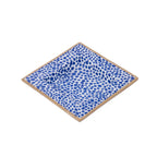 Shagreen Blue Enameled Square Decorative Trinket Tray, Catch All Tray, Jewelry Tray for Vanity, Bathroom, Bedside Home Office - Trinket Trays from Jaye's Studio