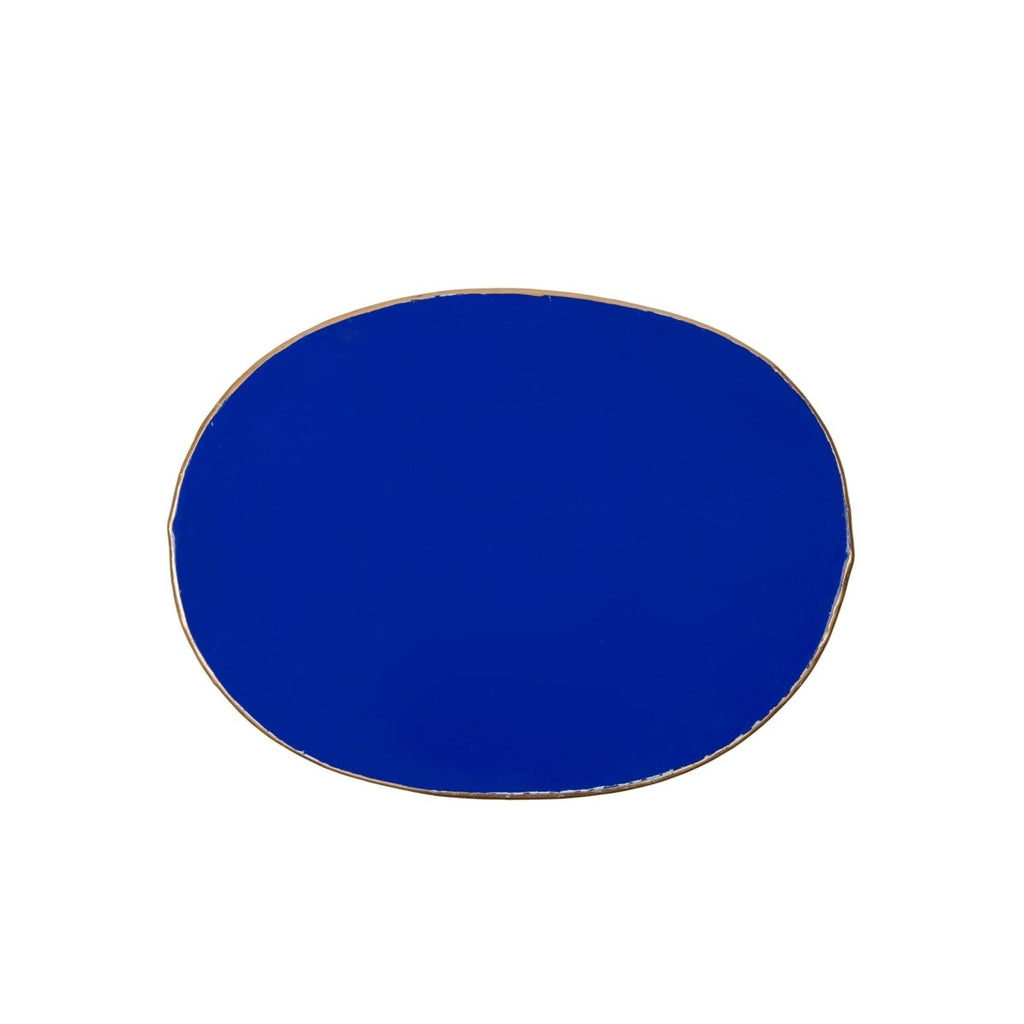 Shagreen Enameled Oval Wastebasket - Avail 09/21 - Wastebaskets from Jaye's Studio