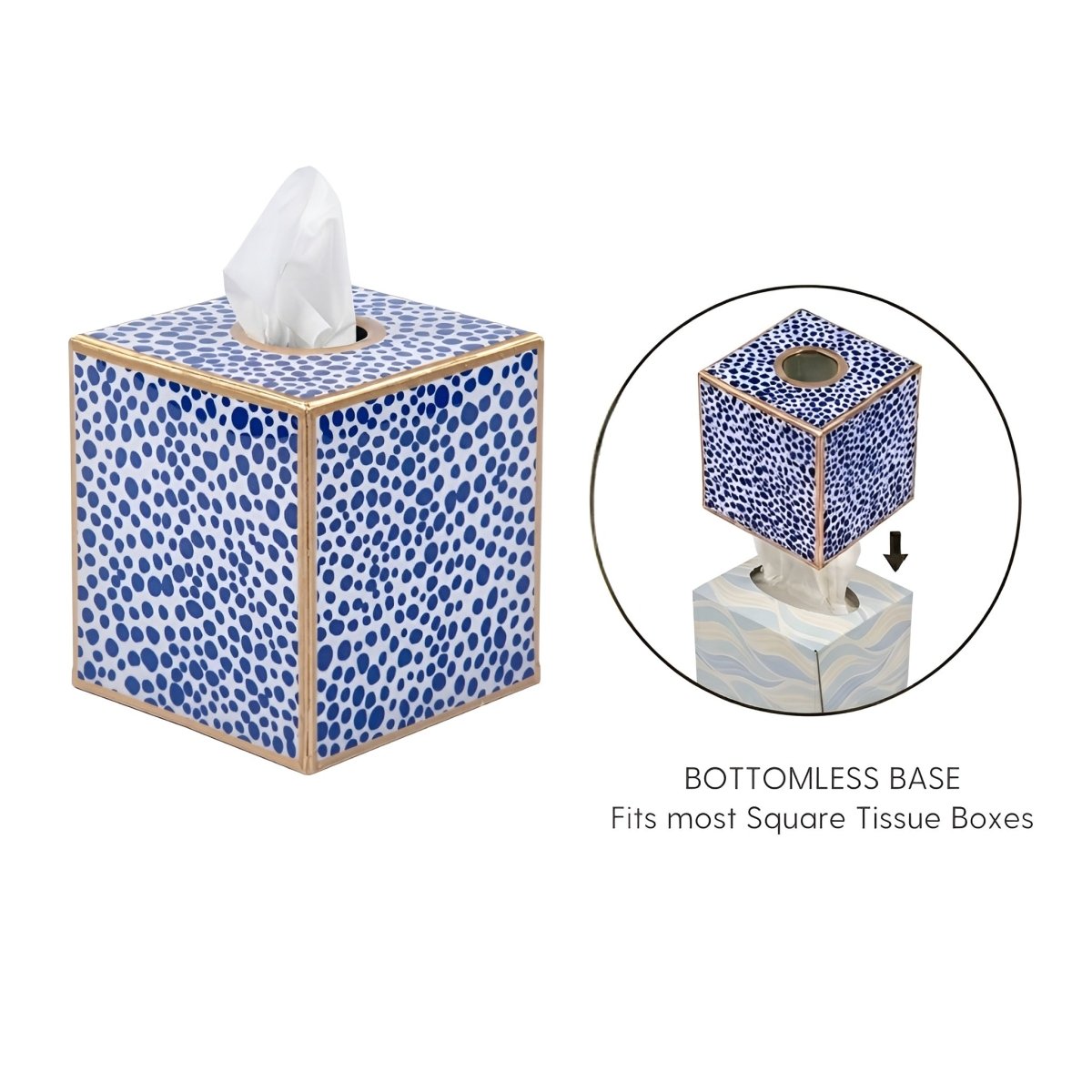 Shagreen Enameled Tissue Box Cover - Tissue Box Cover from Jaye's Studio