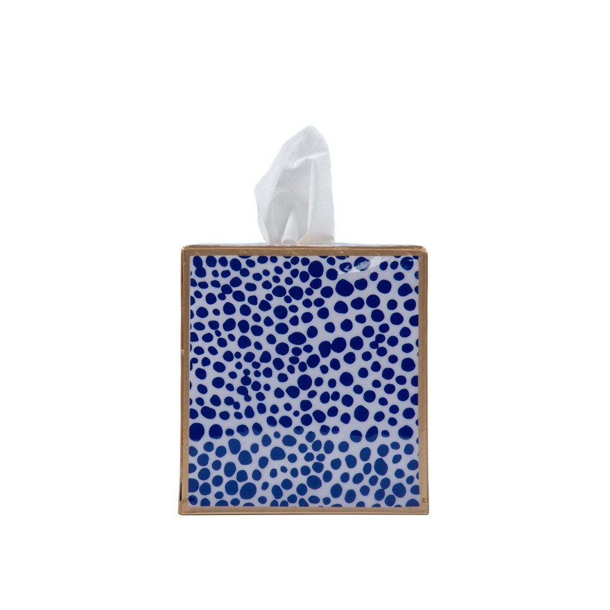 Shagreen Enameled Tissue Box Cover - Blue & White - Avail 02/22 - Tissue Box Cover from Jaye's Studio
