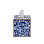 Shagreen Enameled Tissue Box Cover - Blue & White - Avail 02/22 - Tissue Box Cover from Jaye's Studio