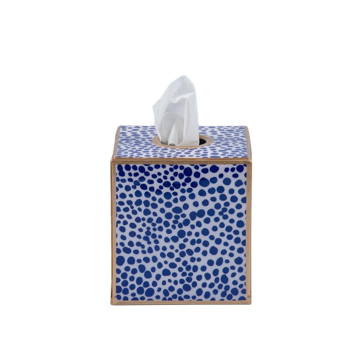 Shagreen Enameled Tissue Box Cover - Blue & White - Avail 02/22 - Tissue Box Cover from Jaye's Studio