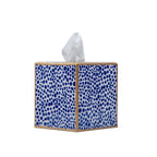 Shagreen Enameled Tissue Box Cover - Blue & White - Avail 02/22 - Tissue Box Cover from Jaye's Studio