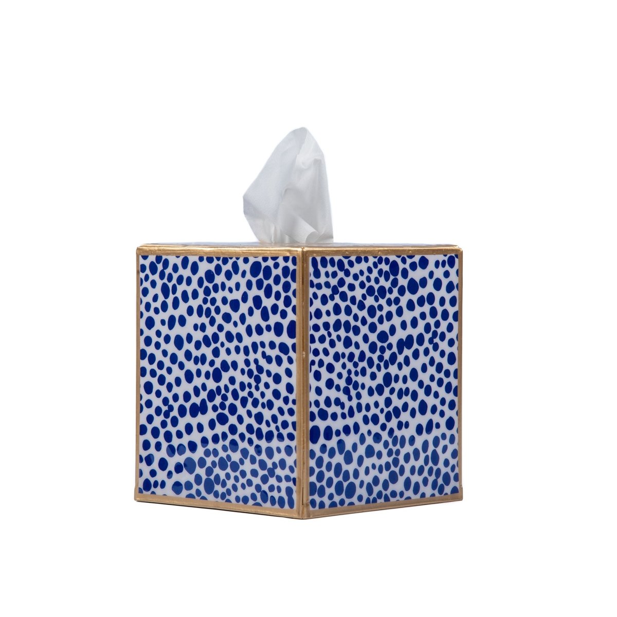 Shagreen Enameled Tissue Box Cover - Blue & White - Avail 02/22 - Tissue Box Cover from Jaye's Studio