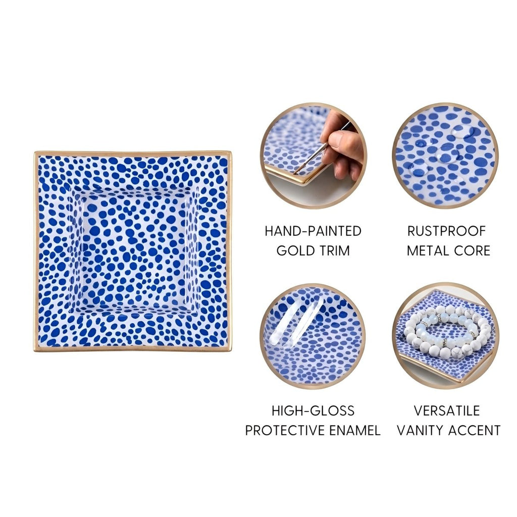 Shagreen Enameled Tori Trinket Tray - Trinket Trays from Jaye's Studio