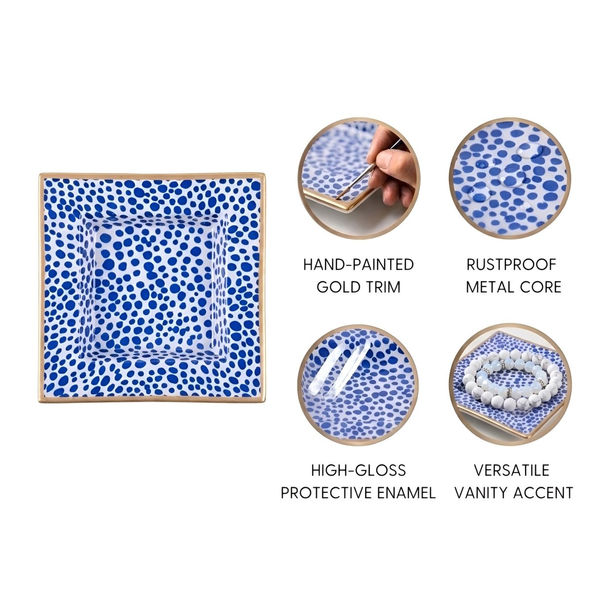Shagreen Enameled Tori Trinket Tray - Trinket Trays from Jaye's Studio