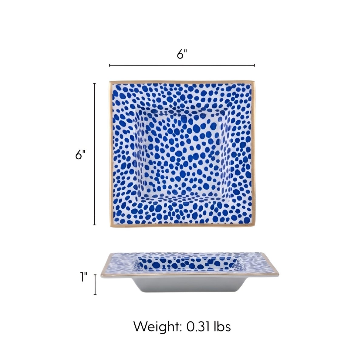 Shagreen Enameled Tori Trinket Tray - Trinket Trays from Jaye's Studio