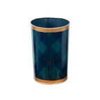 Sussex Plaid Enameled Oval Wastebasket - Avail 09/21 - Wastebaskets from Jaye's Studio