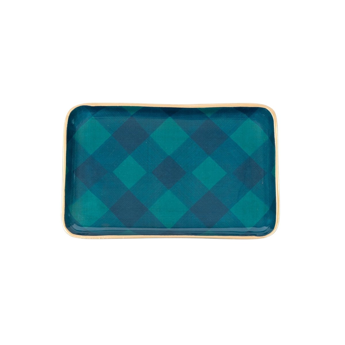 Sussex Plaid Enameled Parlor Tray - Avail 09/21 - from Jaye's Studio