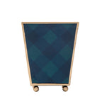 Sussex Plaid Enameled Square Cachepot Planter - Avail 09/21 - Cachepots from Jaye's Studio