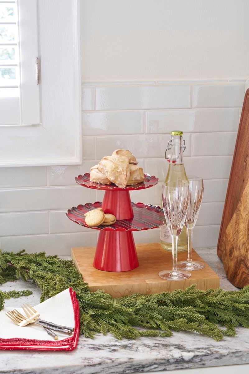 Tartan Plaid Cake Stand Set (2pk) - from Jaye's Studio
