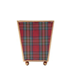 Tartan Plaid Enameled Multi - Color Square Metal Cachepot Planter for Bedroom, Home Office, Kitchen, Living Room - Cachepots from Jaye's Studio