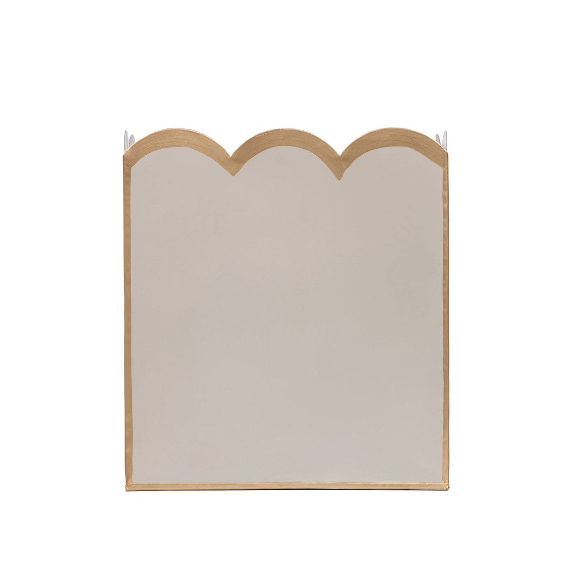 Taupe and White Modern Bathroom Trash Can, Wastebasket, Dustbin for Bedroom, Home Office, Vanity - Rectangle without Lid - Wastebaskets from Jaye's Studio