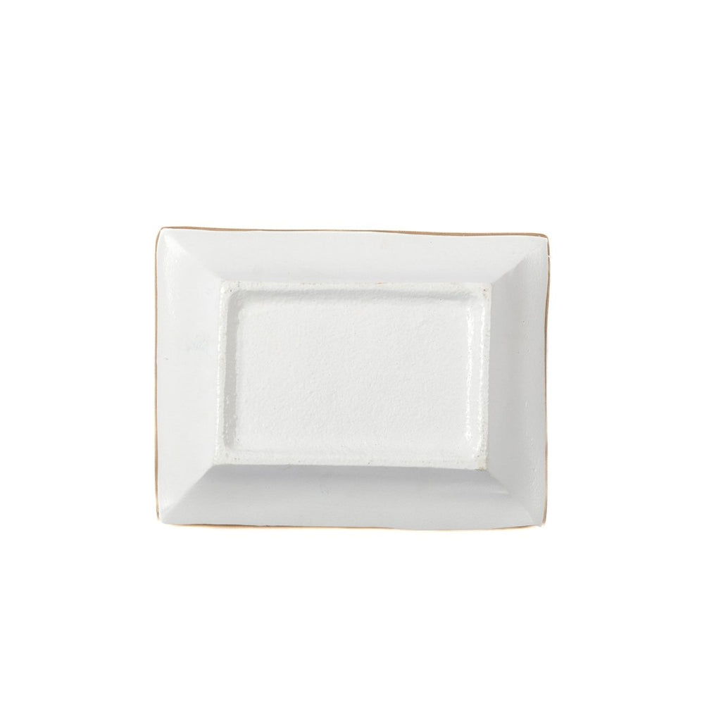 Ticking Stripe Red Rectangle Catch All Tray, Jewelry Tray for Bathroom, Vanity - Decorative Landry Tray - Trinket Trays from Jaye's Studio
