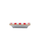 Ticking Stripe Red Rectangle Catch All Tray, Jewelry Tray for Bathroom, Vanity - Decorative Landry Tray - Trinket Trays from Jaye's Studio