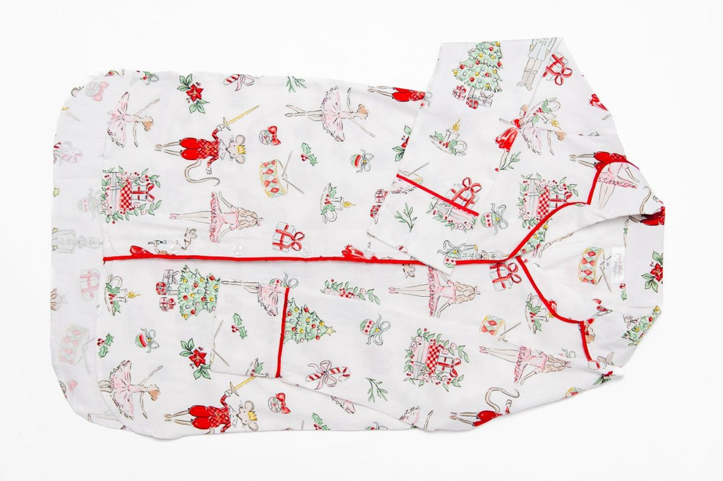 Watercolor Nutcracker Luxe Sateen Sleep Shirt - Sleep Shirt from Jaye's Studio