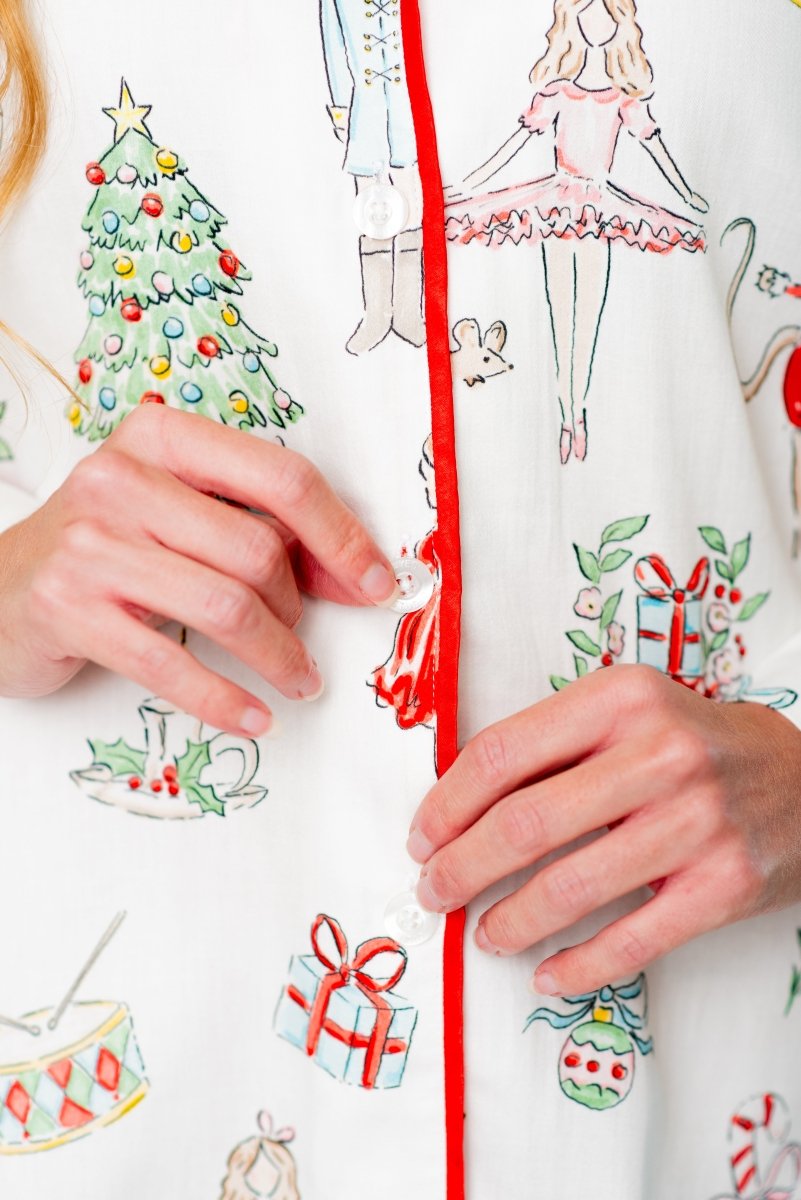 Watercolor Nutcracker Luxe Sateen Sleep Shirt - Sleep Shirt from Jaye's Studio