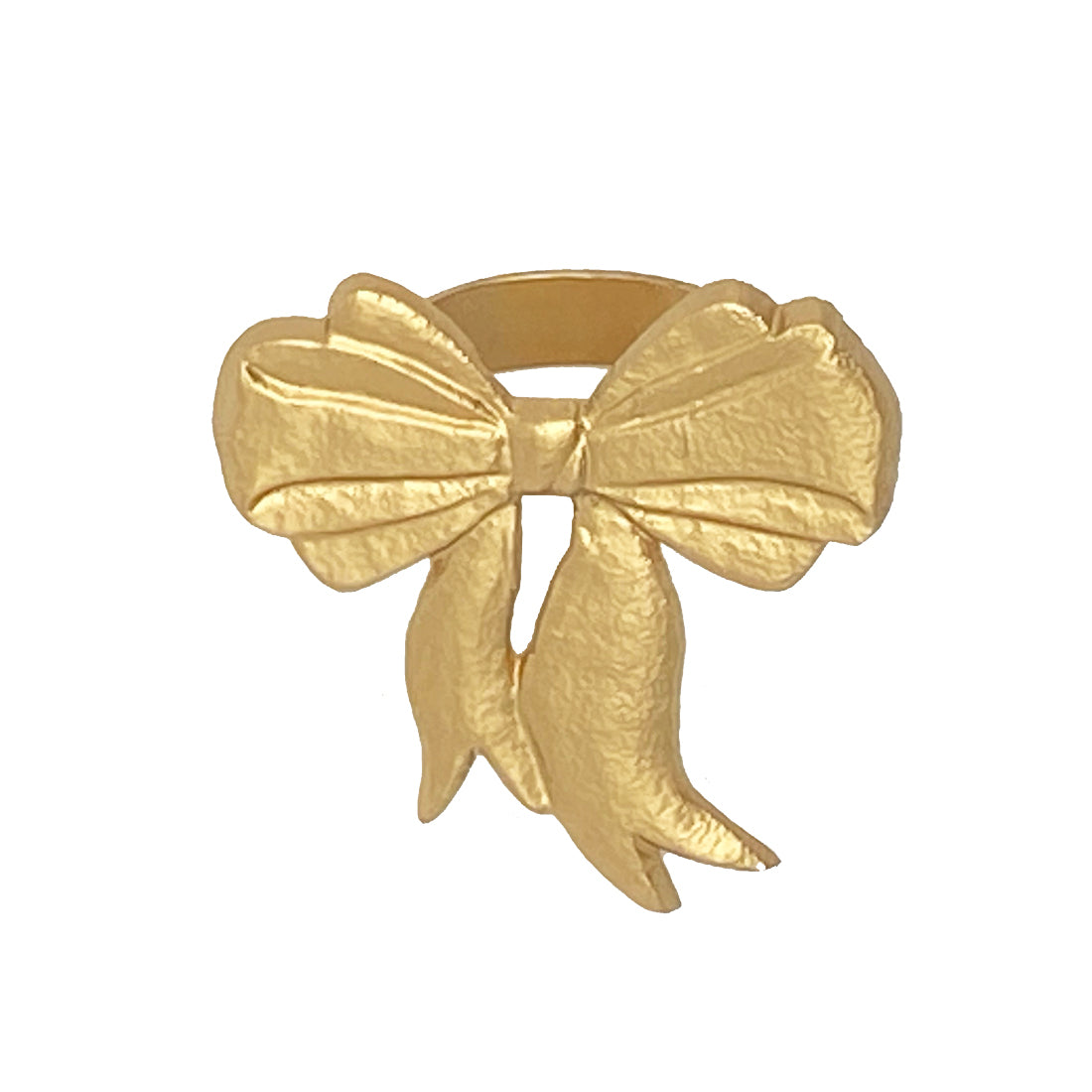 Gold Bow Napkin Ring for Napkin Ring / Serving / Table Top made with from Hand Casted Metal - designed by Jaye's Studio -  the Regency Collection 4 Pack