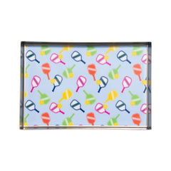 Pickleball Enameled Rectangle Vanity Tray - Decorative Tray