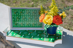 Tennis Enameled Green Rectangle Vanity Tray - Decorative Tray