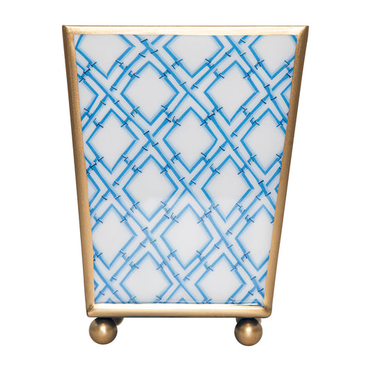 Cane Enameled Square Cachepot Planter