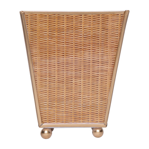 Rattan Enameled Square Cachepot Planter - Avail 11/11