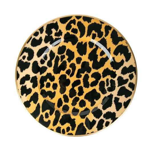 Leopard Spots Enameled Charger (4 Pack)