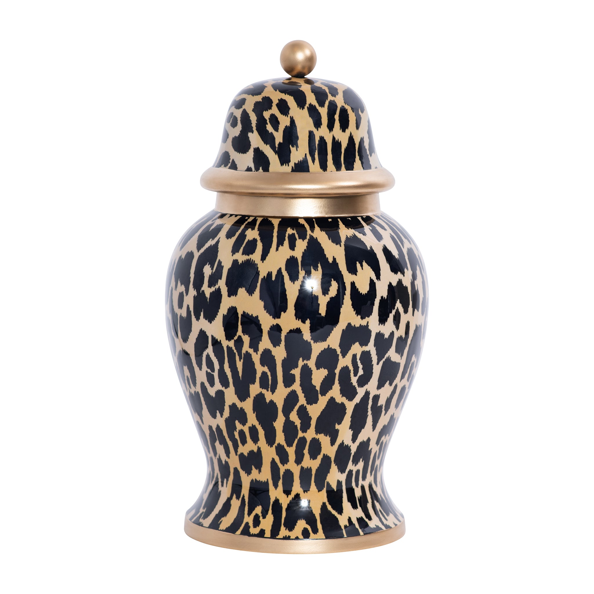 Leopard Spots Enameled Ginger Jar