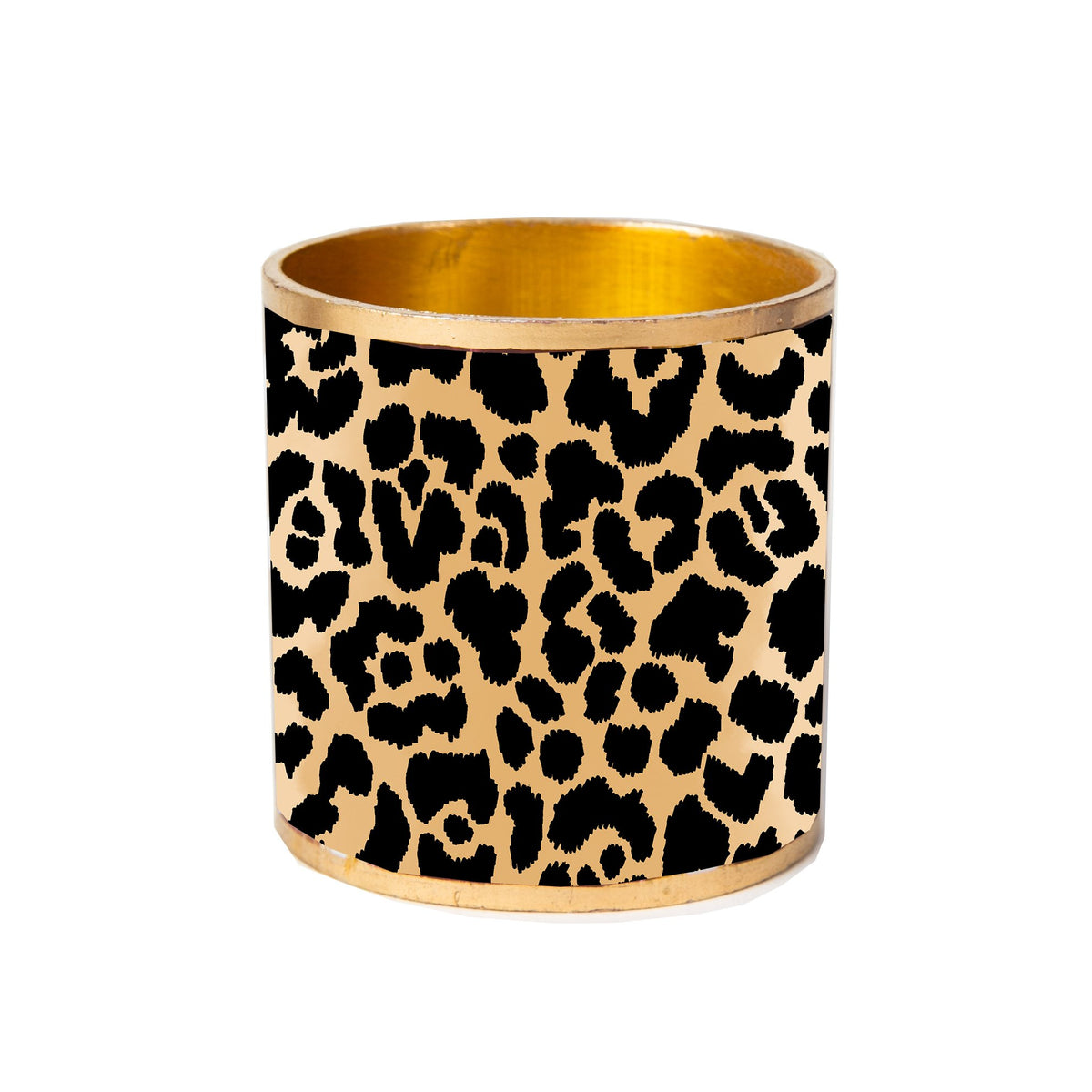 Leopard Spots Enameled Napkin Ring (4 Pack)