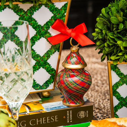 Royal Tartan Ginger Jar Ornaments - Small (3 Pack)