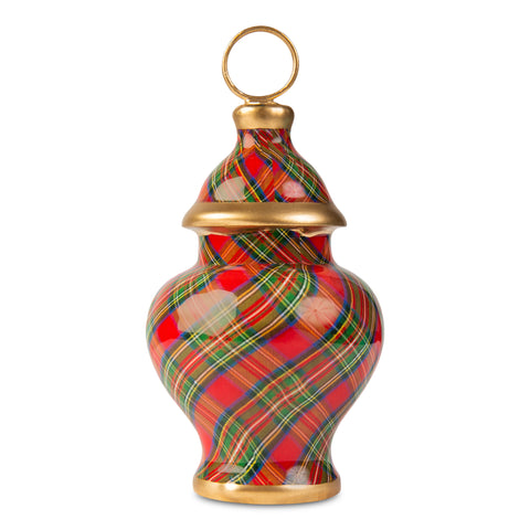 Royal Tartan Ginger Jar Ornaments - Small (3 Pack)