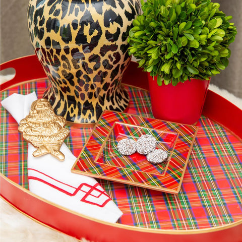 Royal Tartan Enameled Olivia Tray 14x20