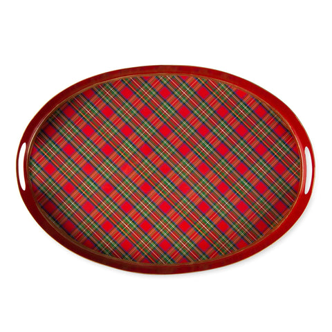 Royal Tartan Enameled Olivia Tray 14x20