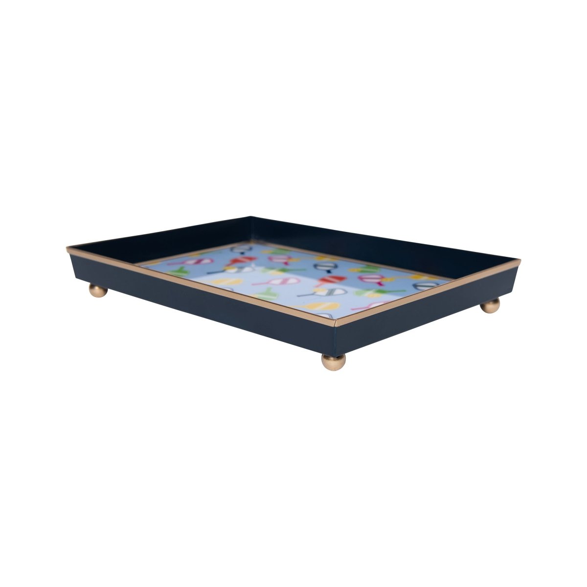 Pickleball Enameled Rectangle Vanity Tray - Decorative Tray - Serving Trays from Jaye's Studio