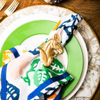 Regency Horse Head Gold Napkin Rings for Dinnerware, Place Settings, Entertaining (4pk) - Avail 02/22 - Napkin Rings from Jaye's Studio