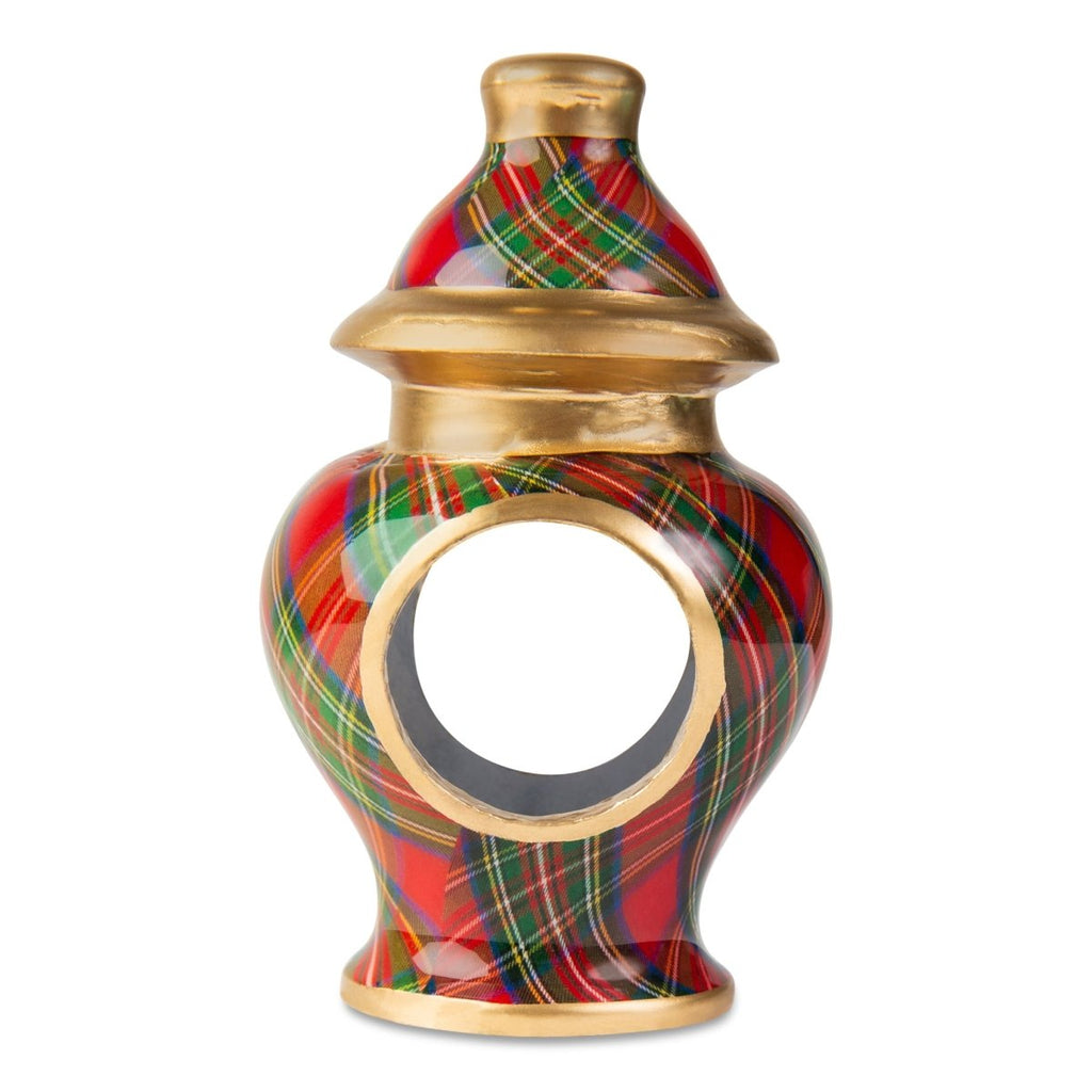 Royal Tartan Ginger Jar Enameled Napkin Ring (4pk) - Multi-Color